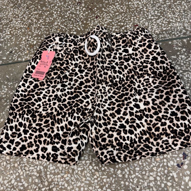 Leopard Print Shorts