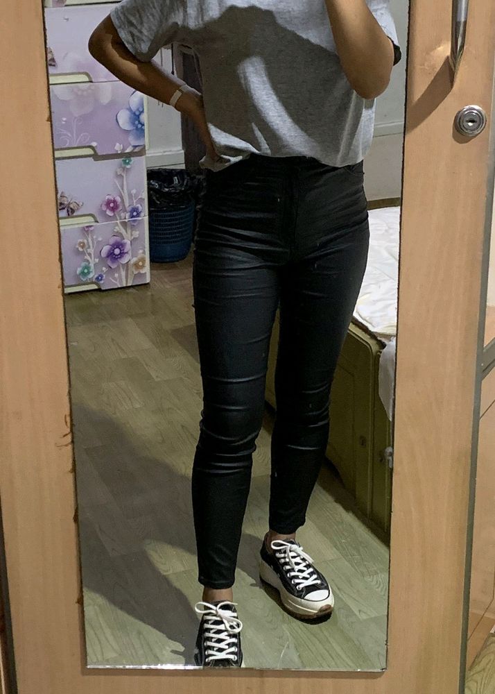 H&amp;M Leather Jeans