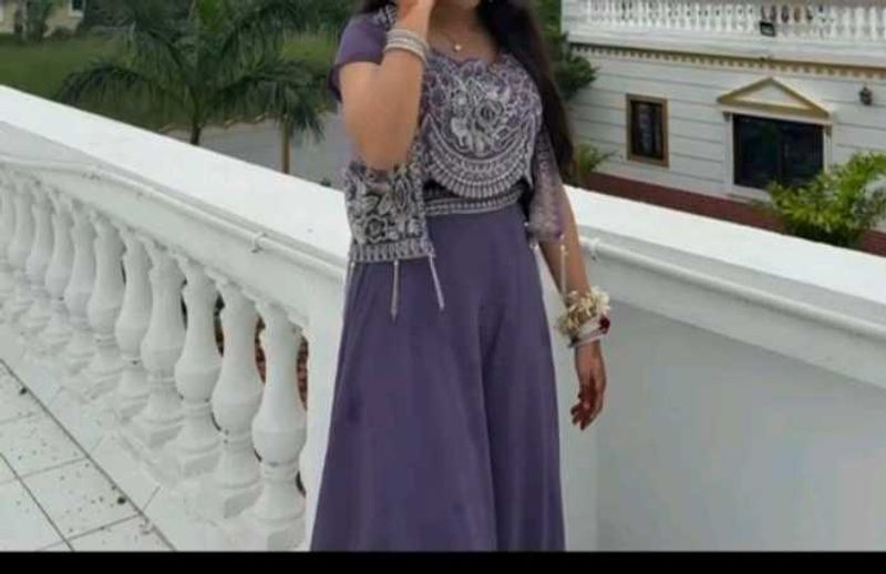 Indo western outfit with crop shrug