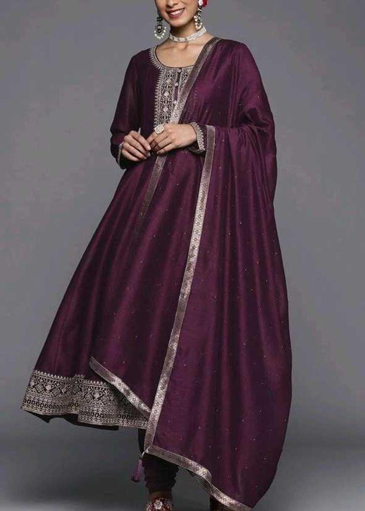 Libas Elegant Purple Anarkali Suit