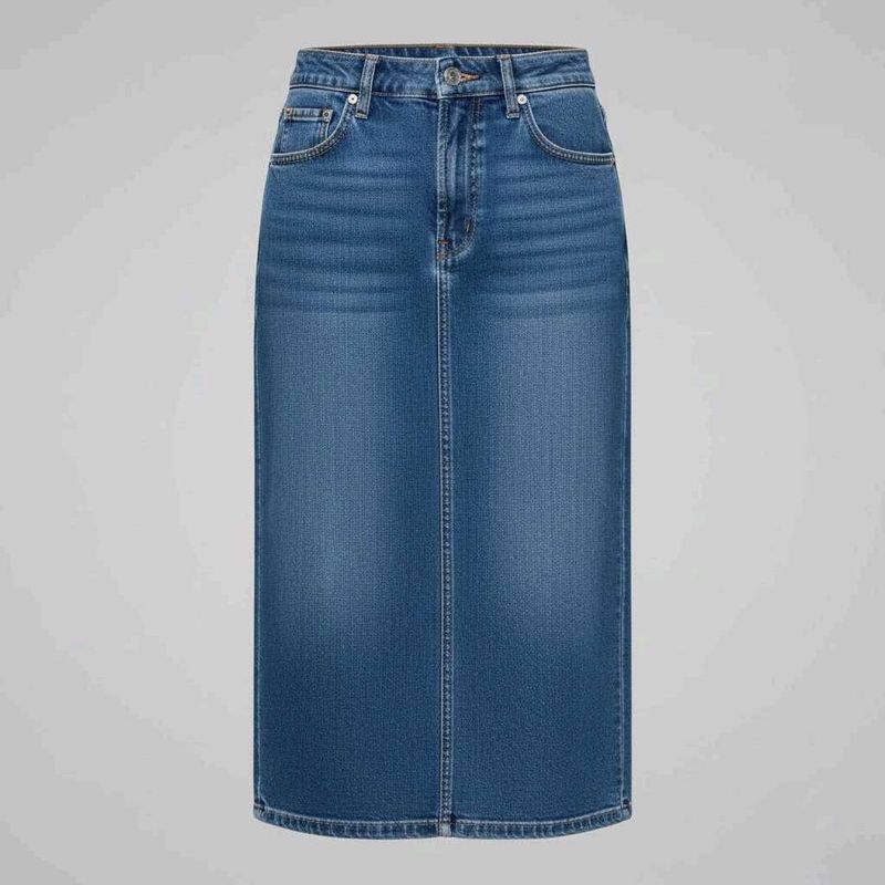 Denim Maxi Skirt