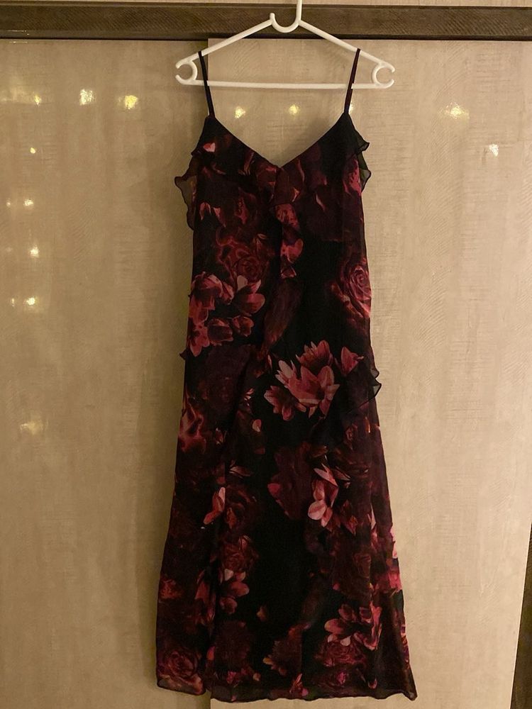 Floral Ruffle Midi Dress