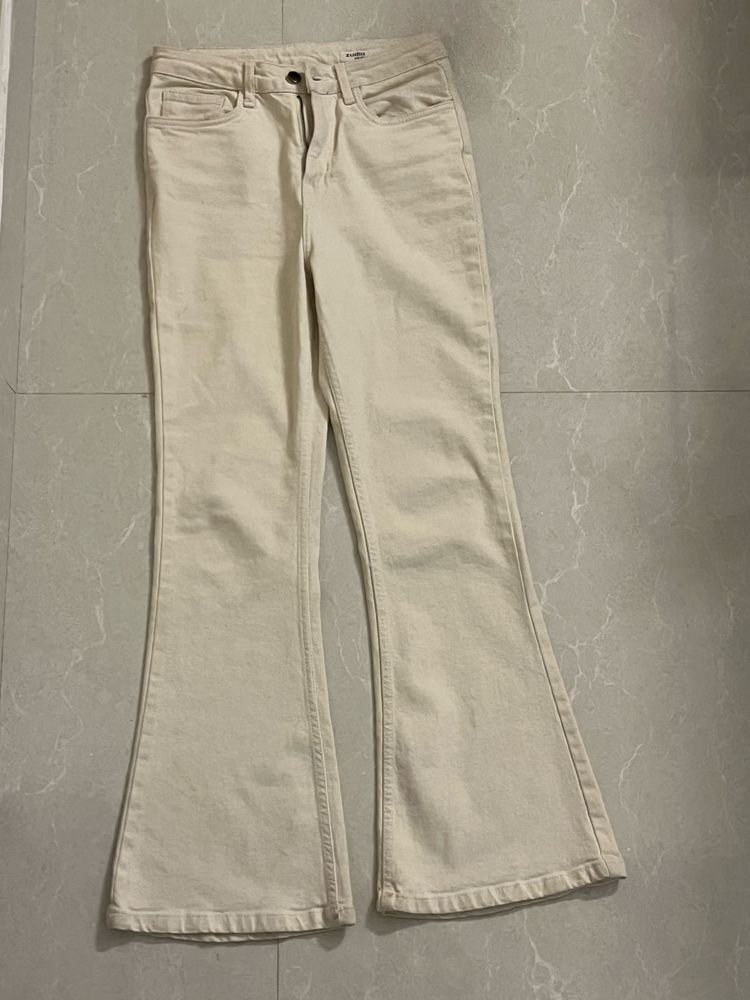 Bootcut White Jeans