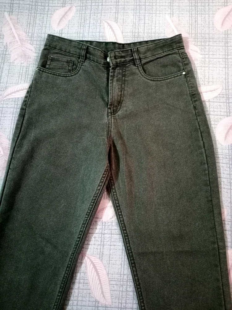 Dark Grey Denim Jeans