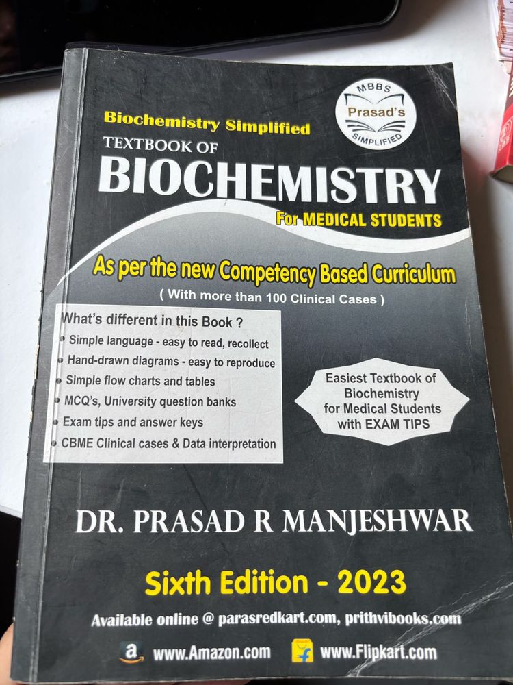 Biochemistry By Prasad For 1st Year Medicos
