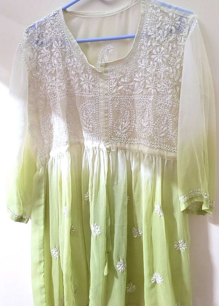 Chikankari Peplum Kurti