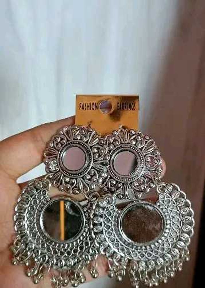 Unique Handmade Oxidized Afghani  Earring