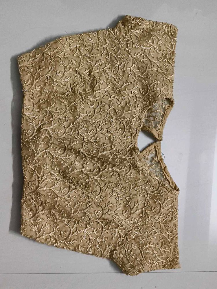 Embroidered Golden Blouse