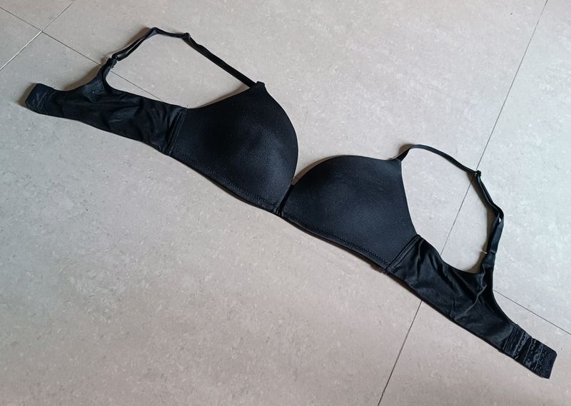 Sexy Soft Silk Black Bra