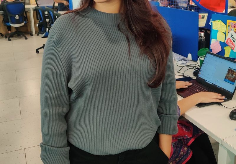Gray Knit Pullover