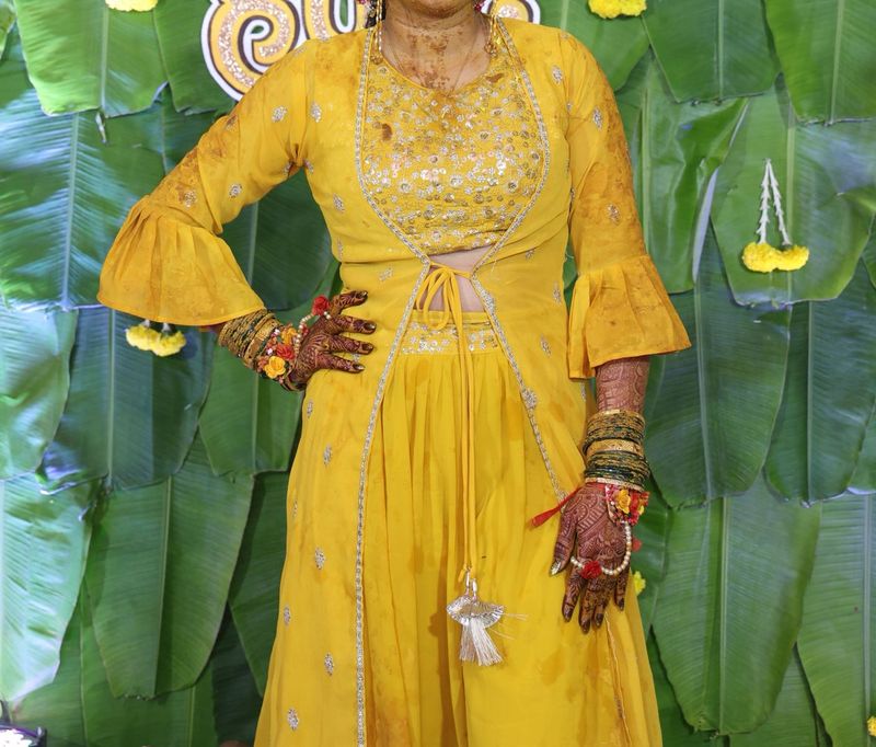 A Palazzo Set With Shrug