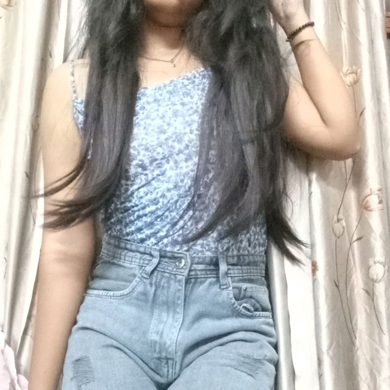 Floral Striped Top For Girls