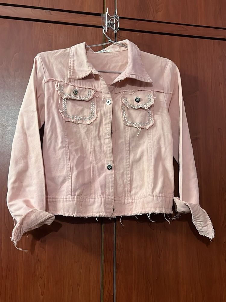 Pink Denim Jacket