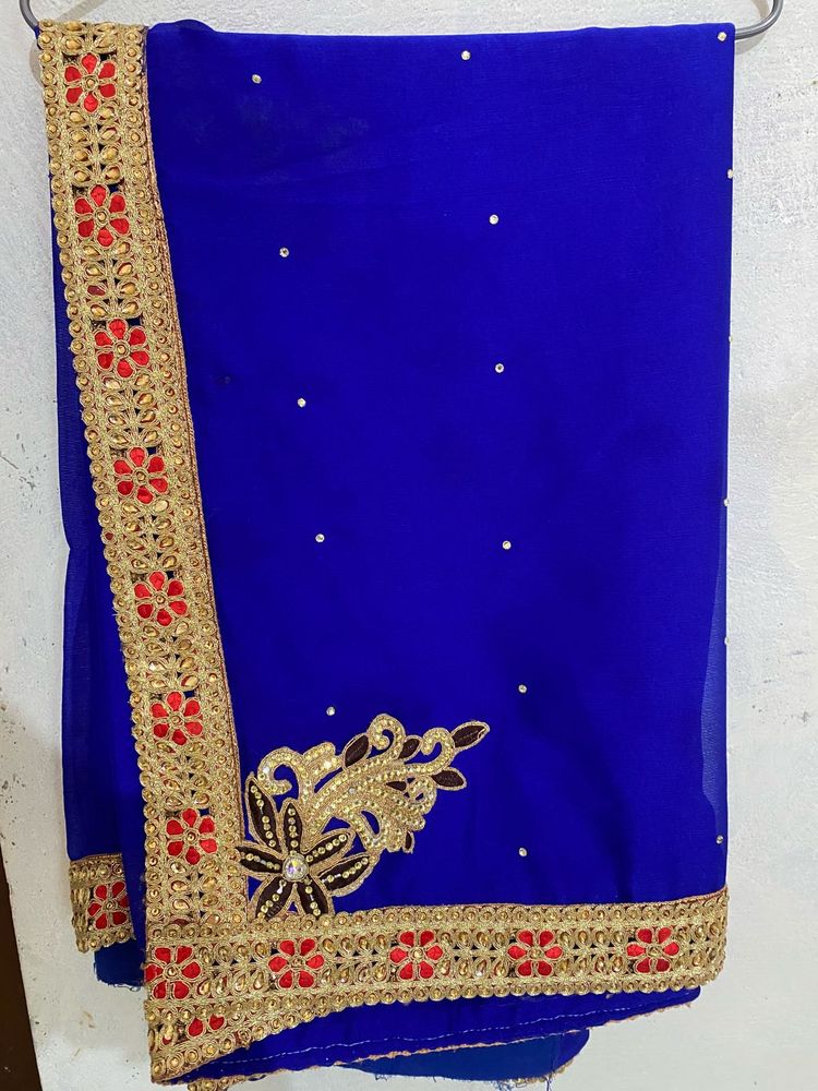 Partywear Blue Saare