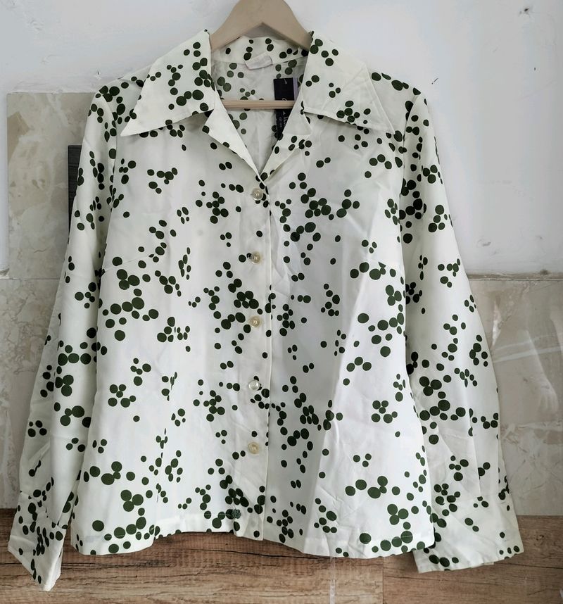 Light Green Formal Shirt For Women