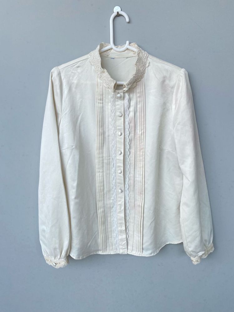 Laced Shirt Style Korean Top