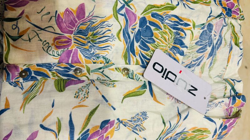 Floral White kurti - Zudio