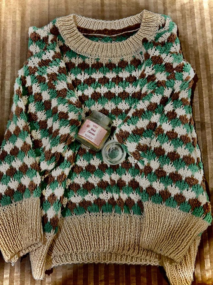 Patterned Knit Sweater