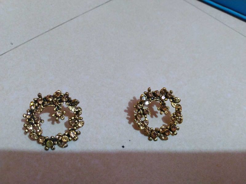 Fancy Golden Earrings