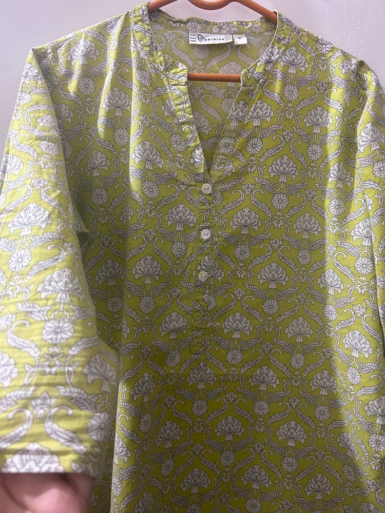 Matrigna Green Floral Tunic