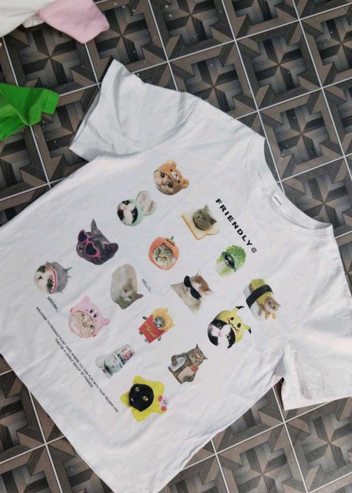 Cat Print Tee