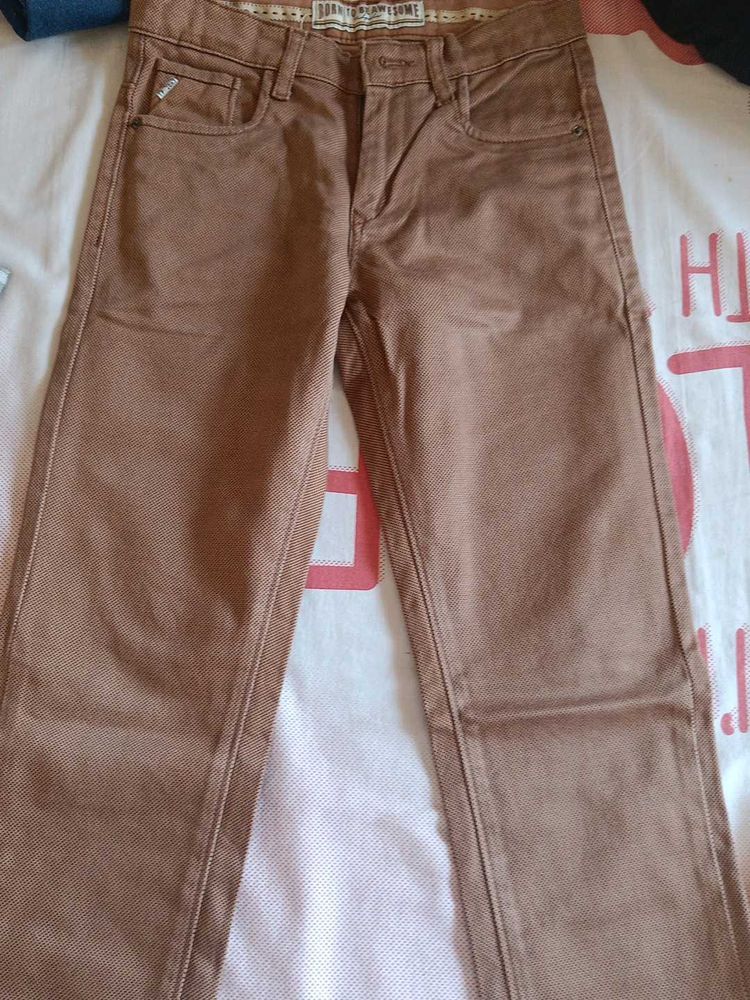 Brown Straight Leg Jeans