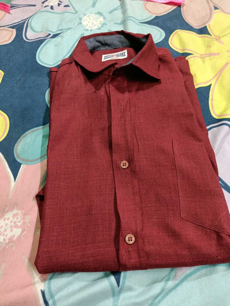 Maroon Casual Shirt