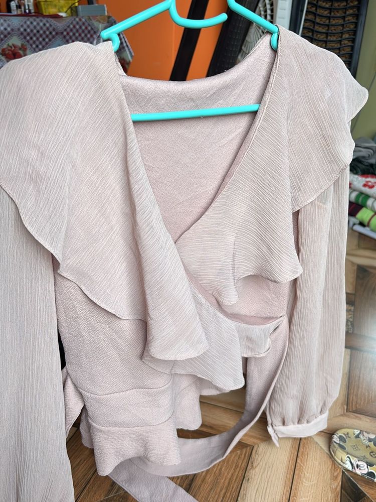 Ruffle Wrap Top