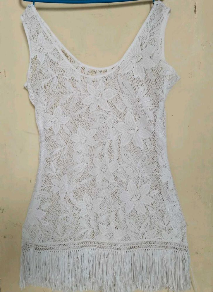 White Sheer Top Pretty N Trendy