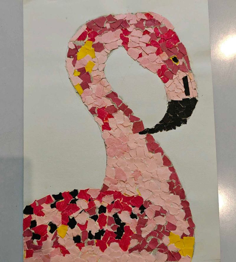 Flamingo Paper Mosaic Art