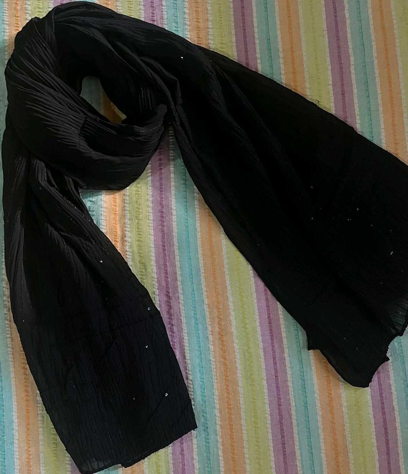 Black Georgette Shawl