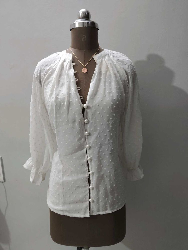 Korean sheer blouse 🎀🌸