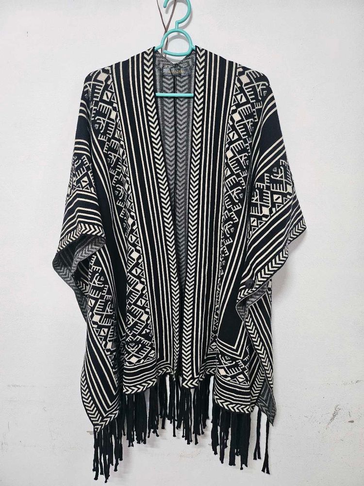 Boho Chic Fringe Poncho