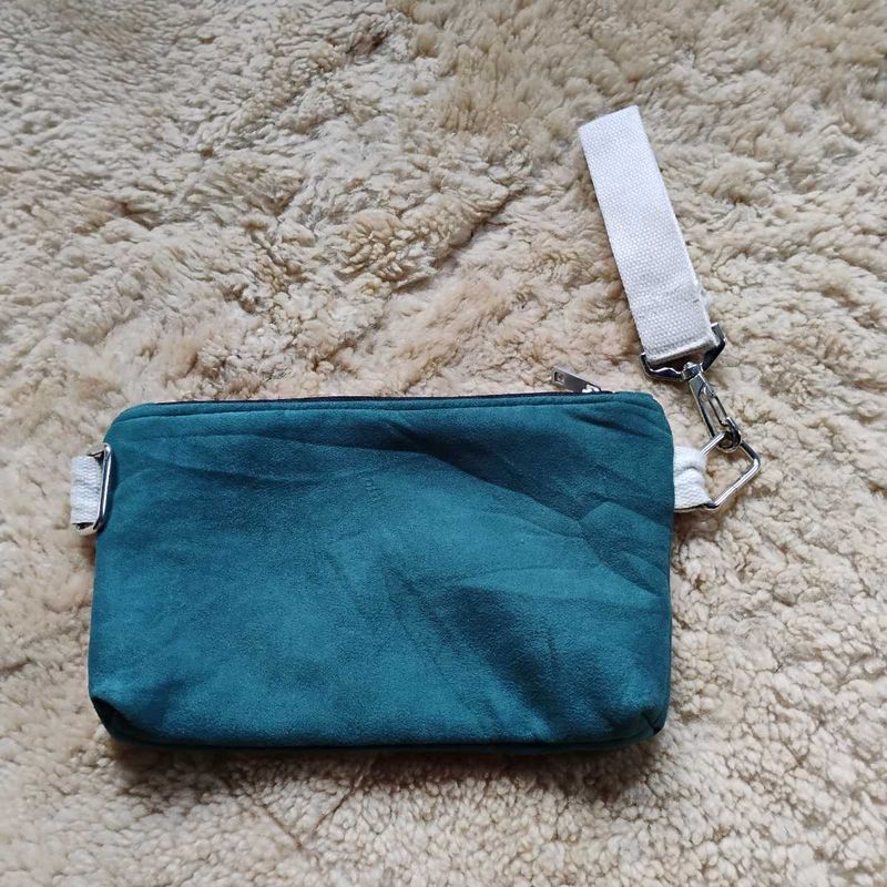 Suede Green Pouch