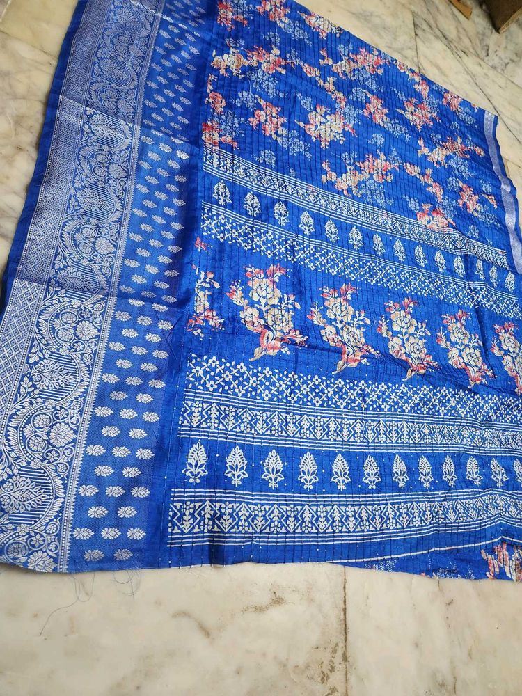 marvadi style blue saree