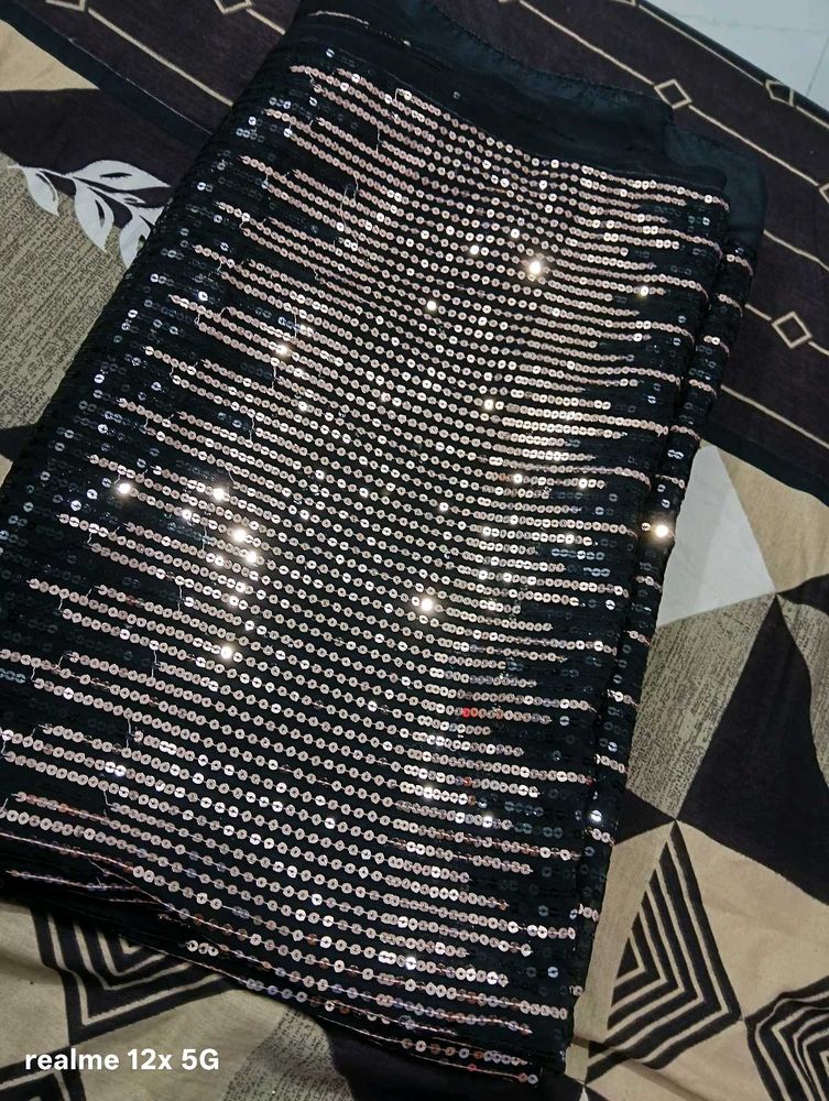 Sparkling Black Sequin Fabric