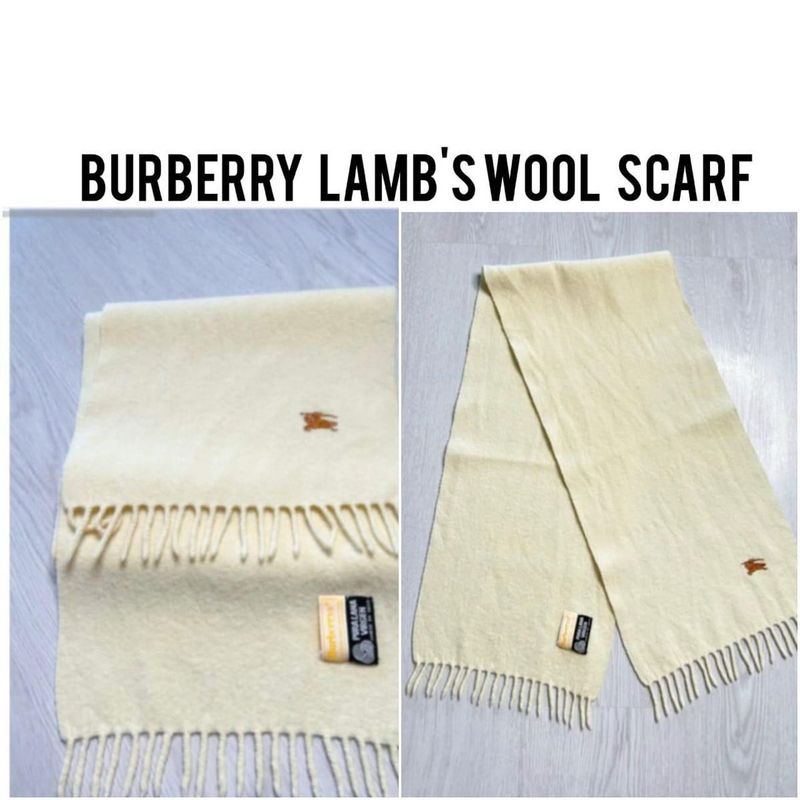 Burberry Lambswool Scarf - Cream