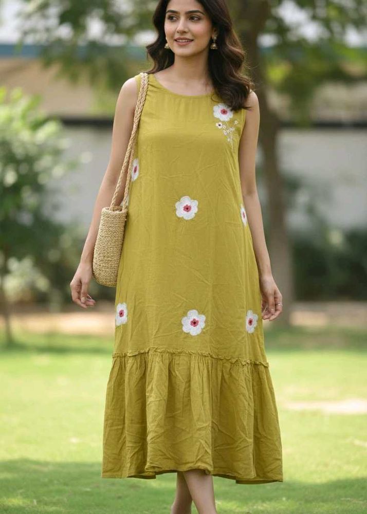 Elegant Floral Embroidered Dress