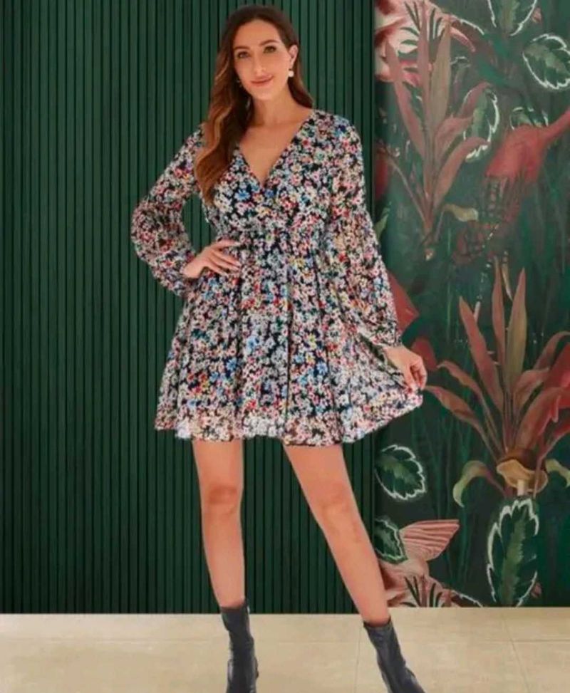 Floral Print Mini Dress