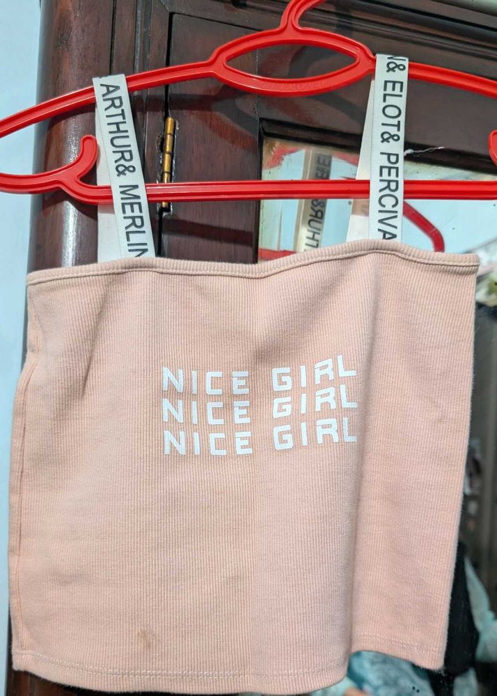Cute &#39;Nice Girl&#39; Crop Top