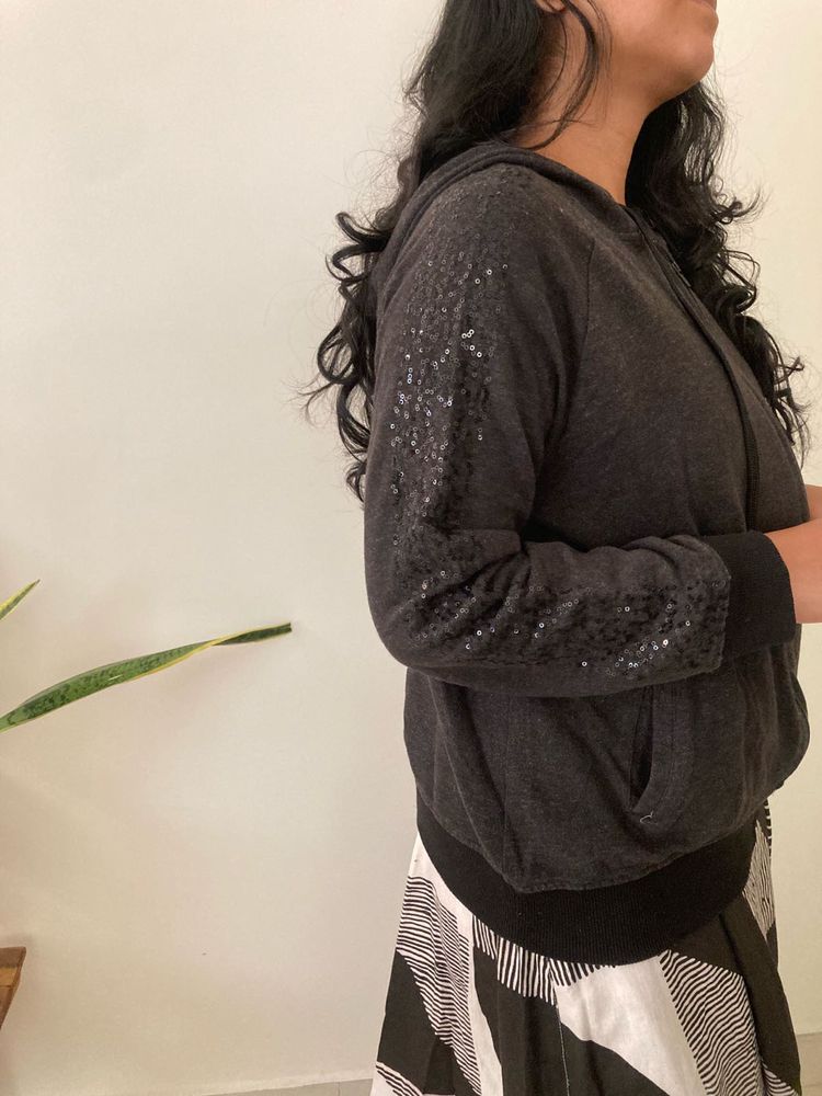 Black Grey Hoodie