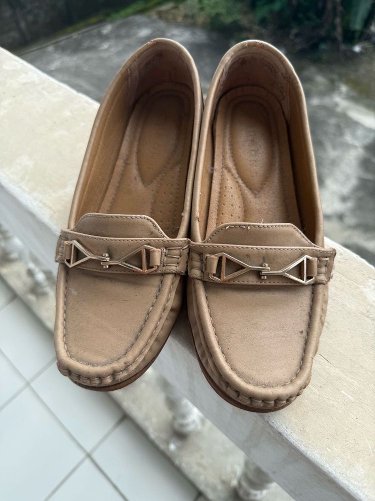 Beige Loafers