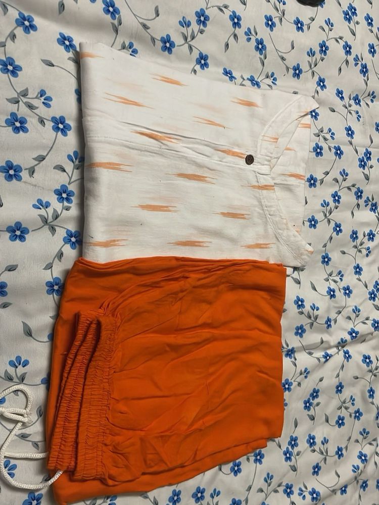 White Kurti With Plazo