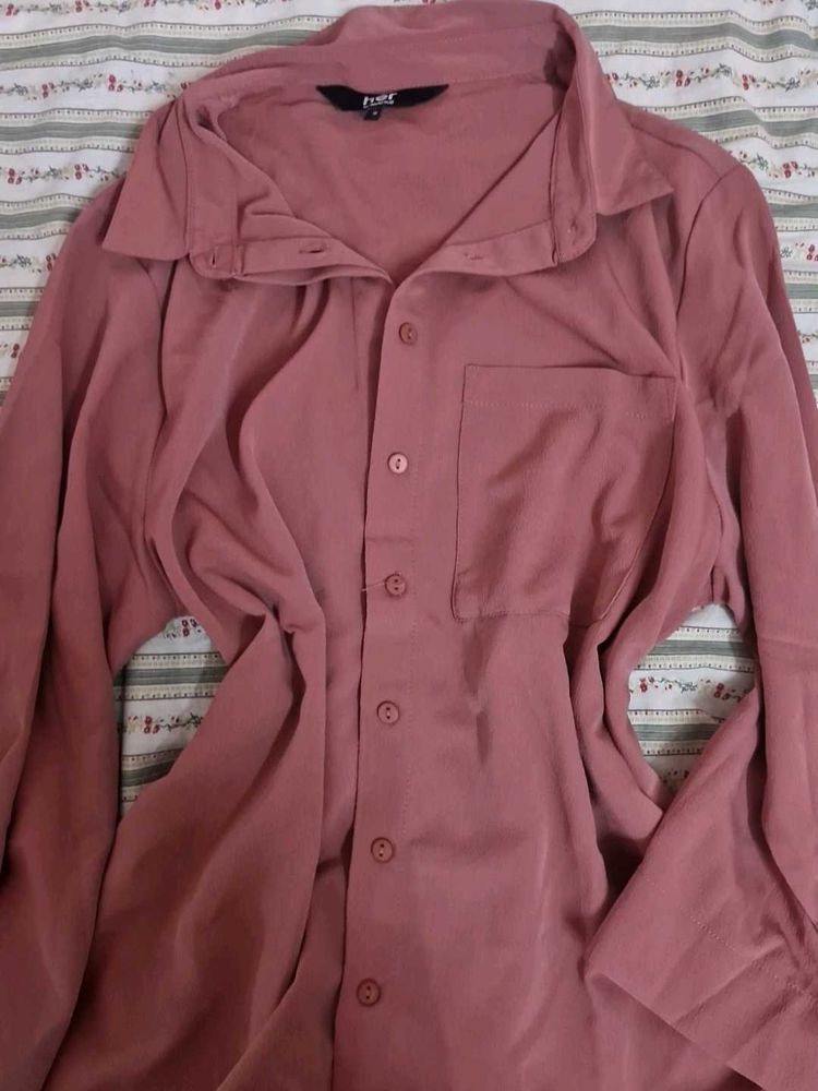 Mauve Button-Down Shirt