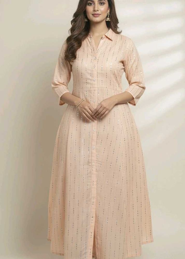 Elegant Peach Kurta Set XXXL (3XL)