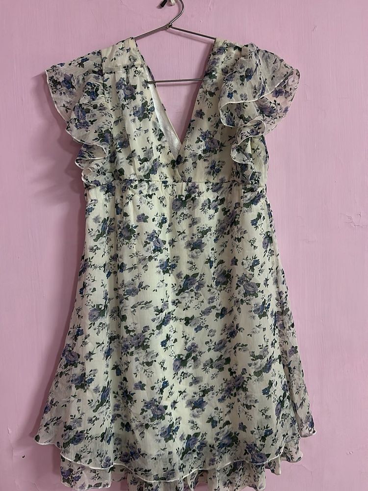 Floral Ruffle Mini Dress