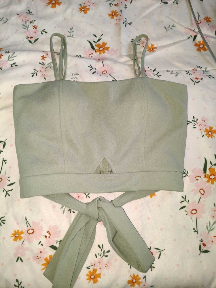 Cute Tie-Back Crop Top