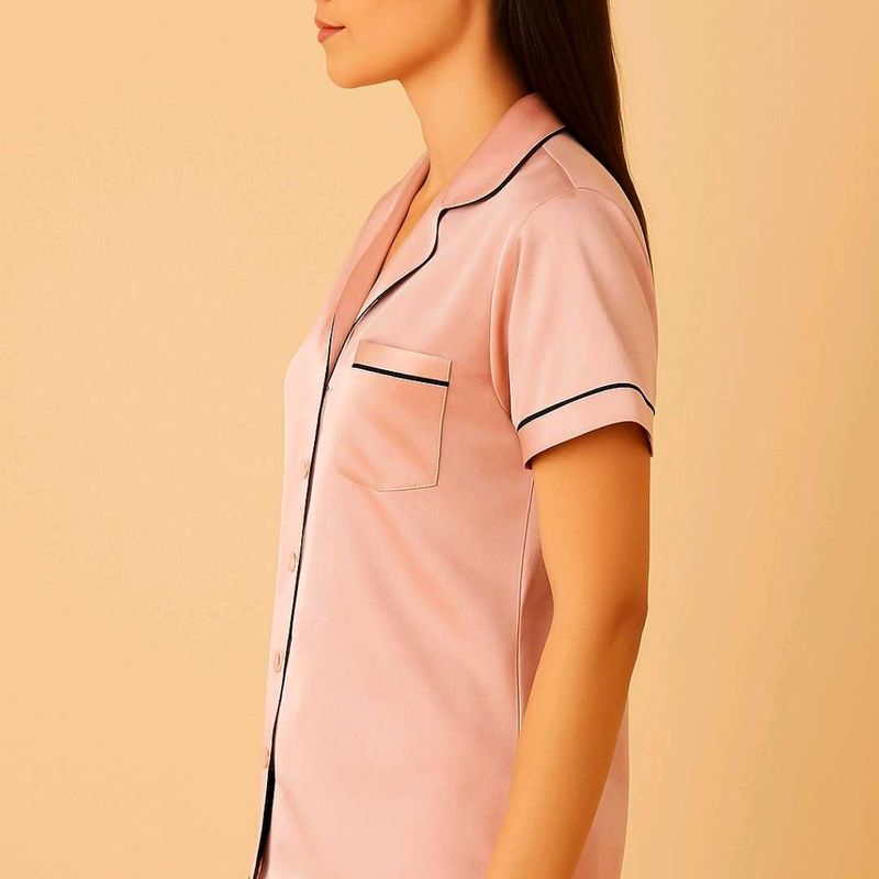 Pink Satin Shirt