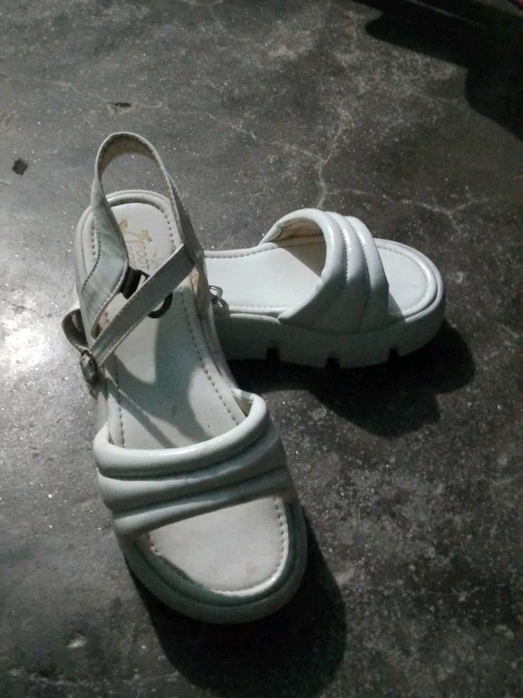 White Heel Sandals