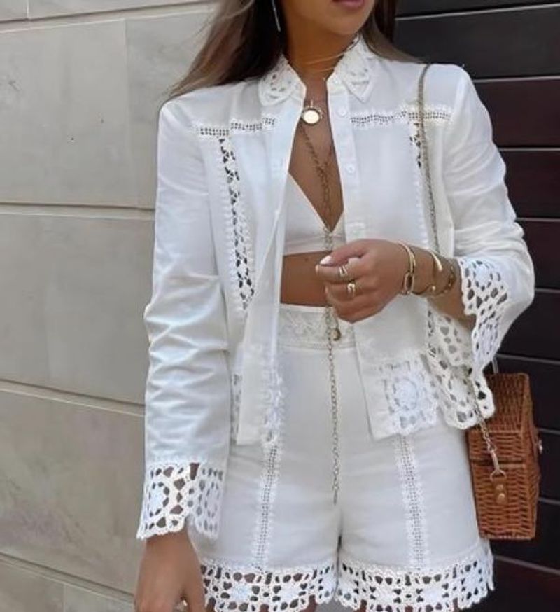 White Lace Detail Outfit